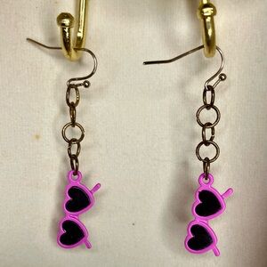 Small Barbie Sunglasses Charm Earrings